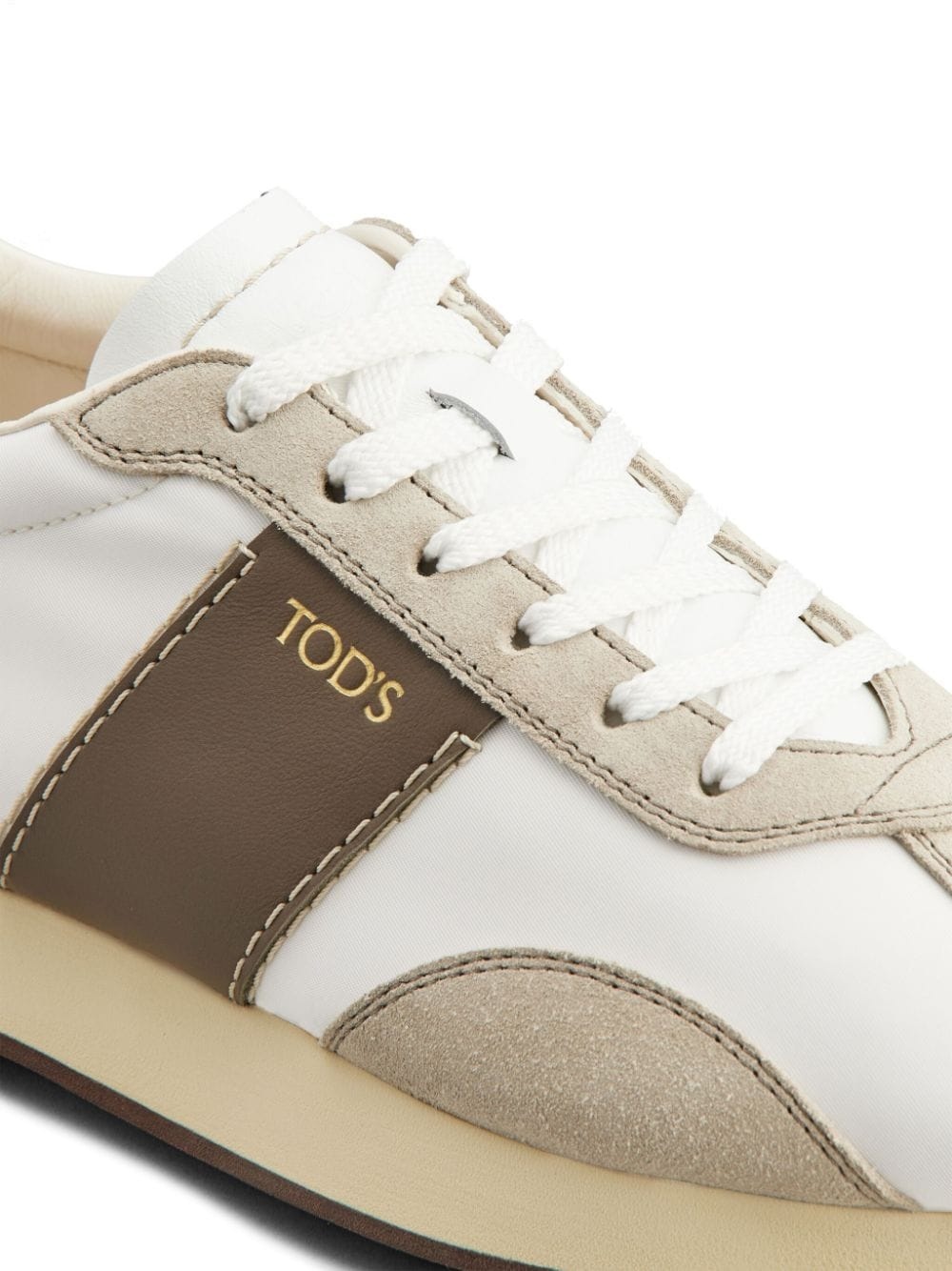 suede-trimmed sneakers - 5