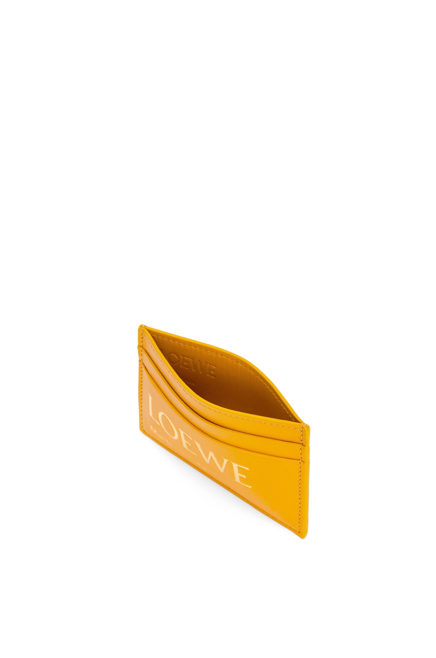 Embossed LOEWE plain cardholder in shiny nappa calfskin - 3