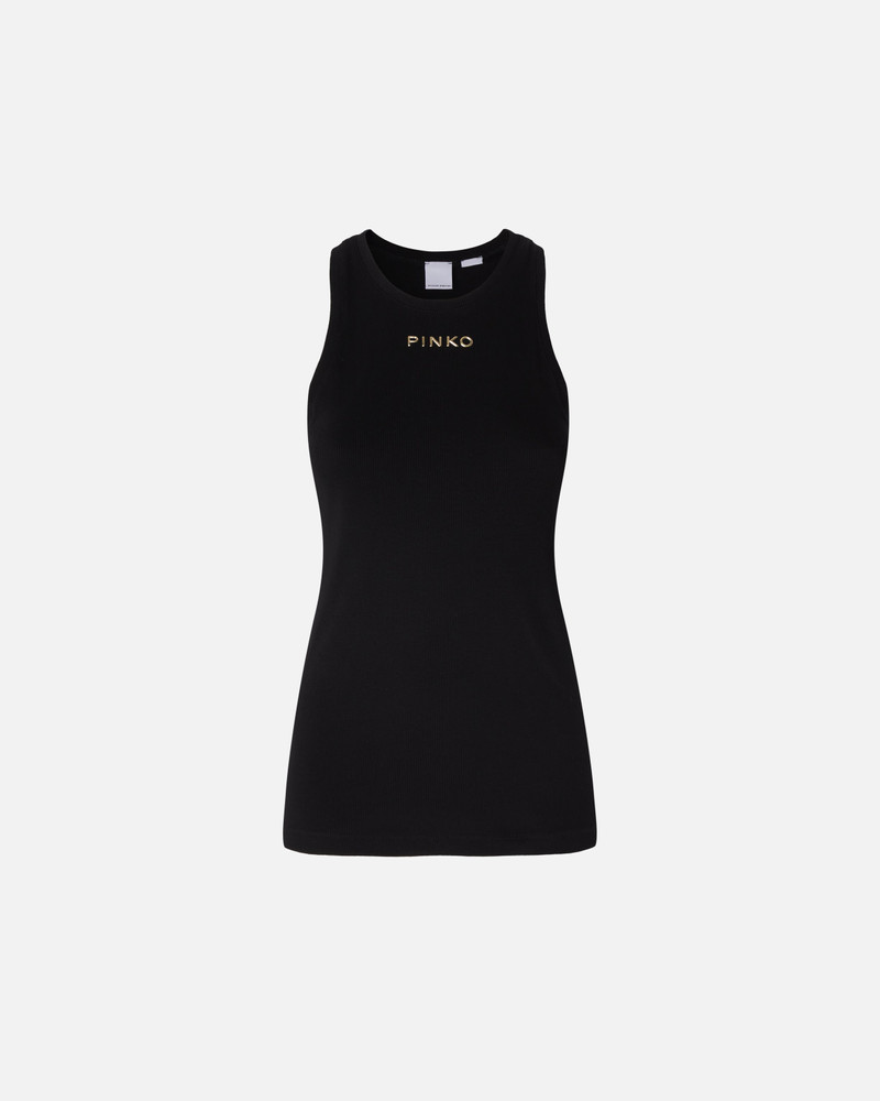 RIBBED CAMISOLE TOP WITH LOGO 1