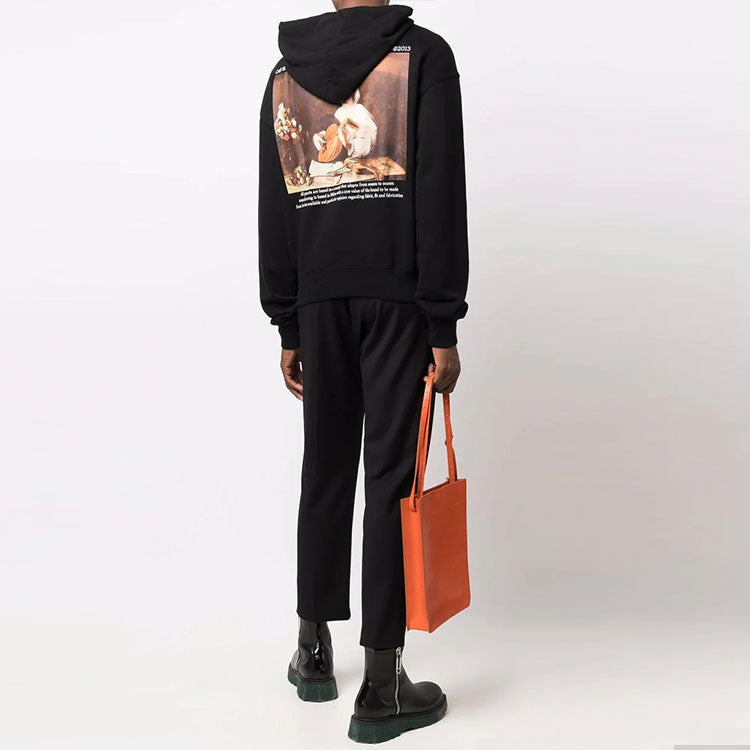 Off-White FW21 Caravaggio Painting Solid Color Ordinary Version Black OMBB037F21FLE0091084 - 2