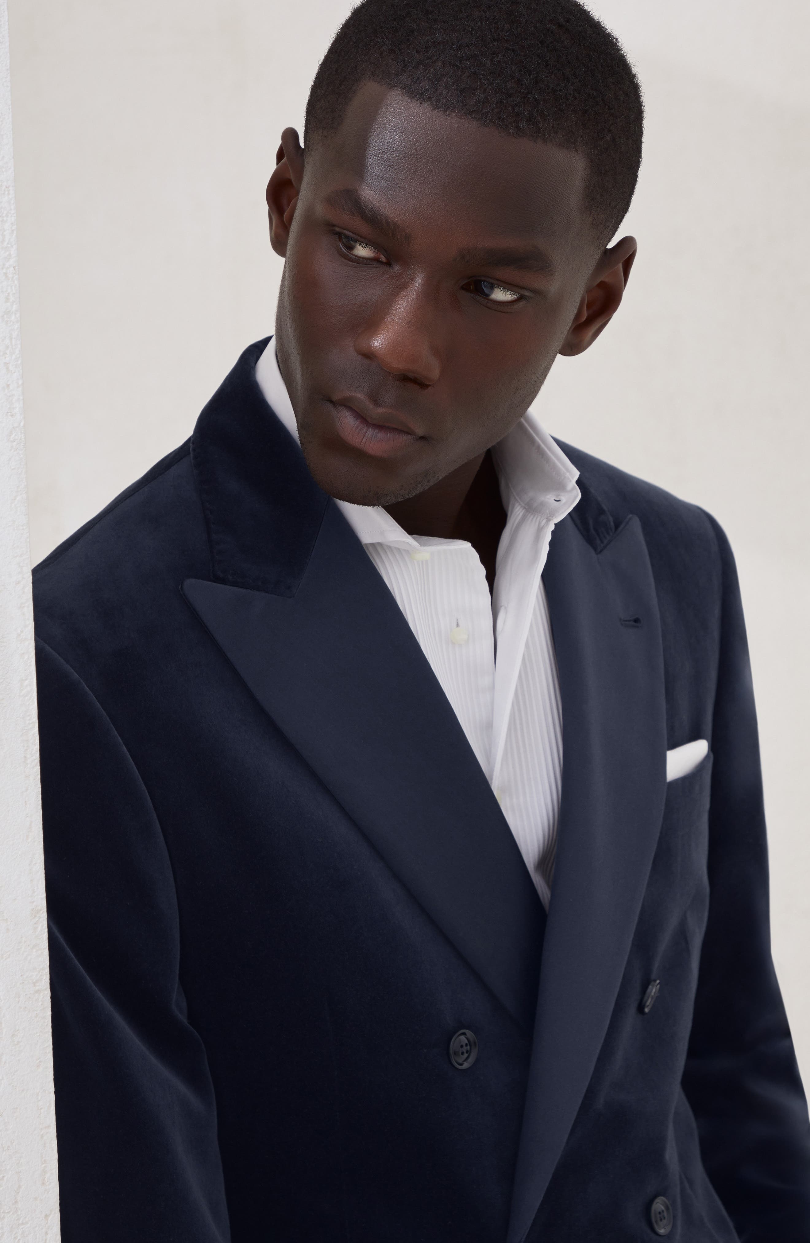 Brunello Cucinelli Tuxedo Jacket in Blue at Nordstrom - 4