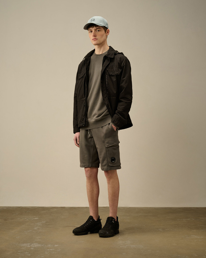 C.P. Company Cotton Diagonal Fleece Cargo Shorts outlook