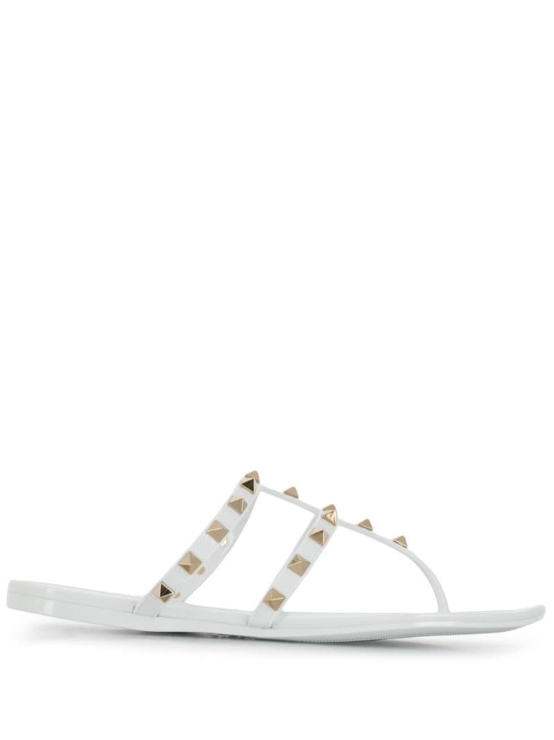 Rockstud thong-strap sandals - 1