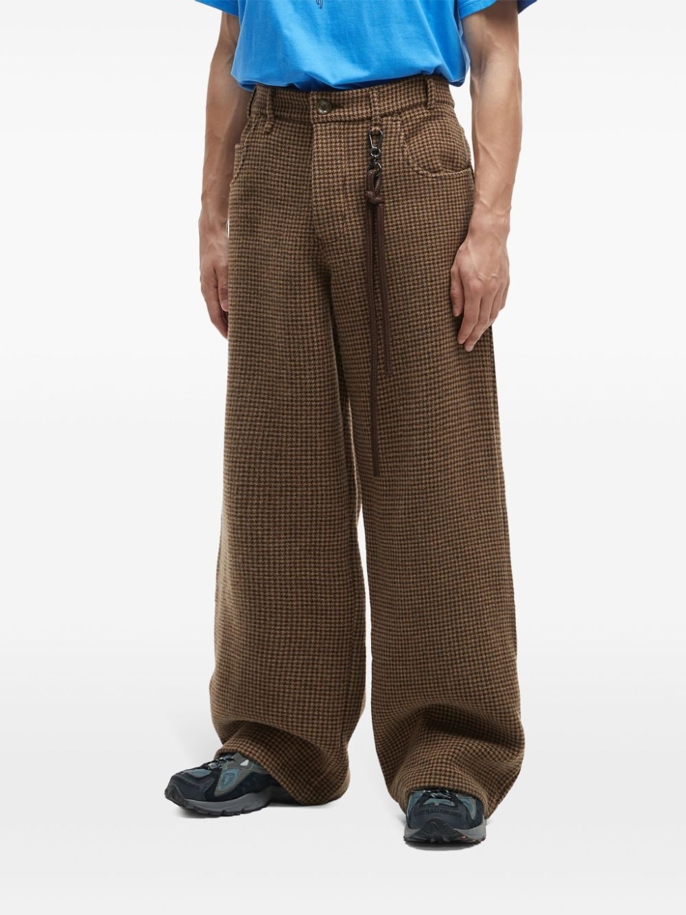 check-pattern trousers - 3