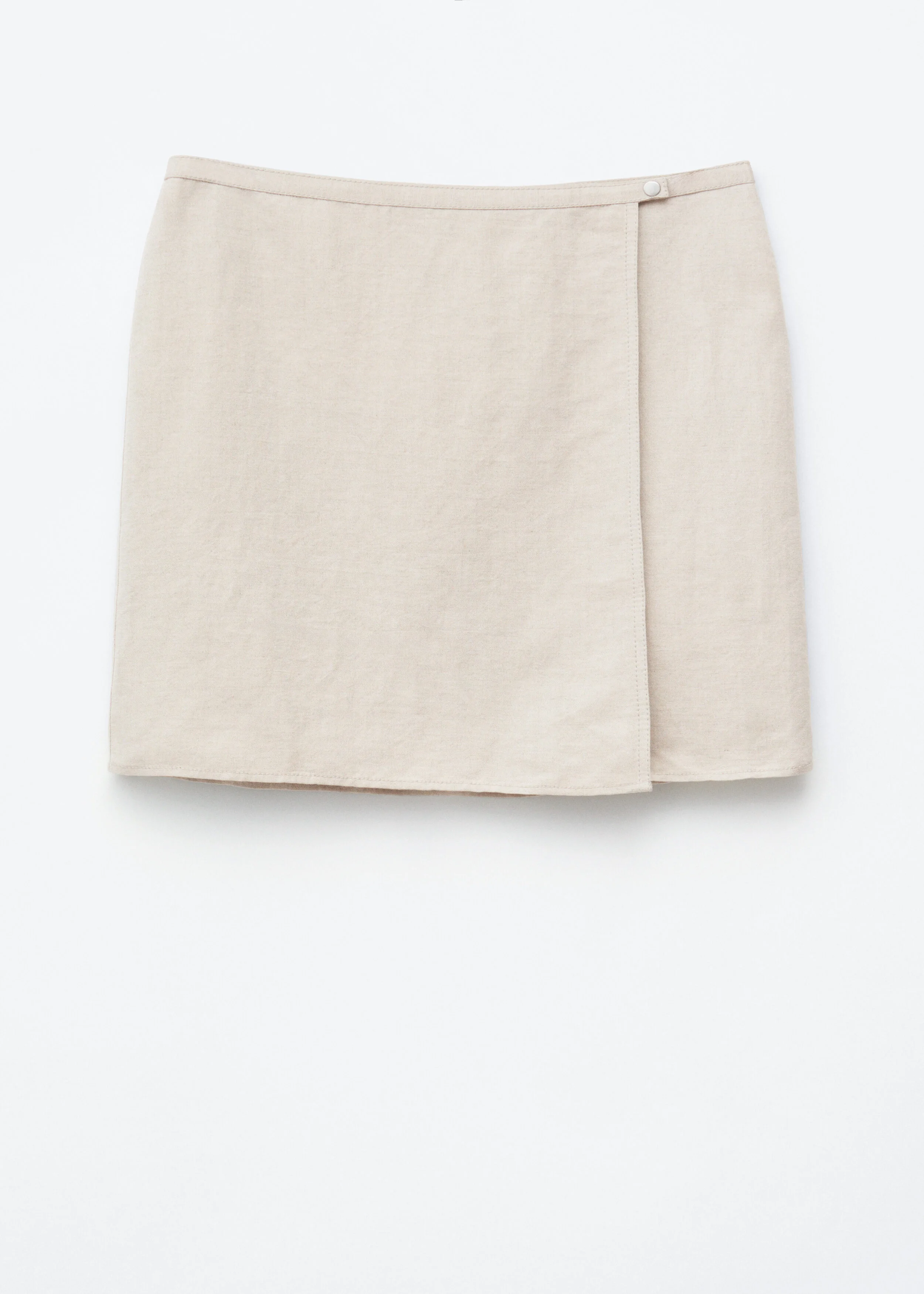 Linen-Blend Mini Skirt - 1