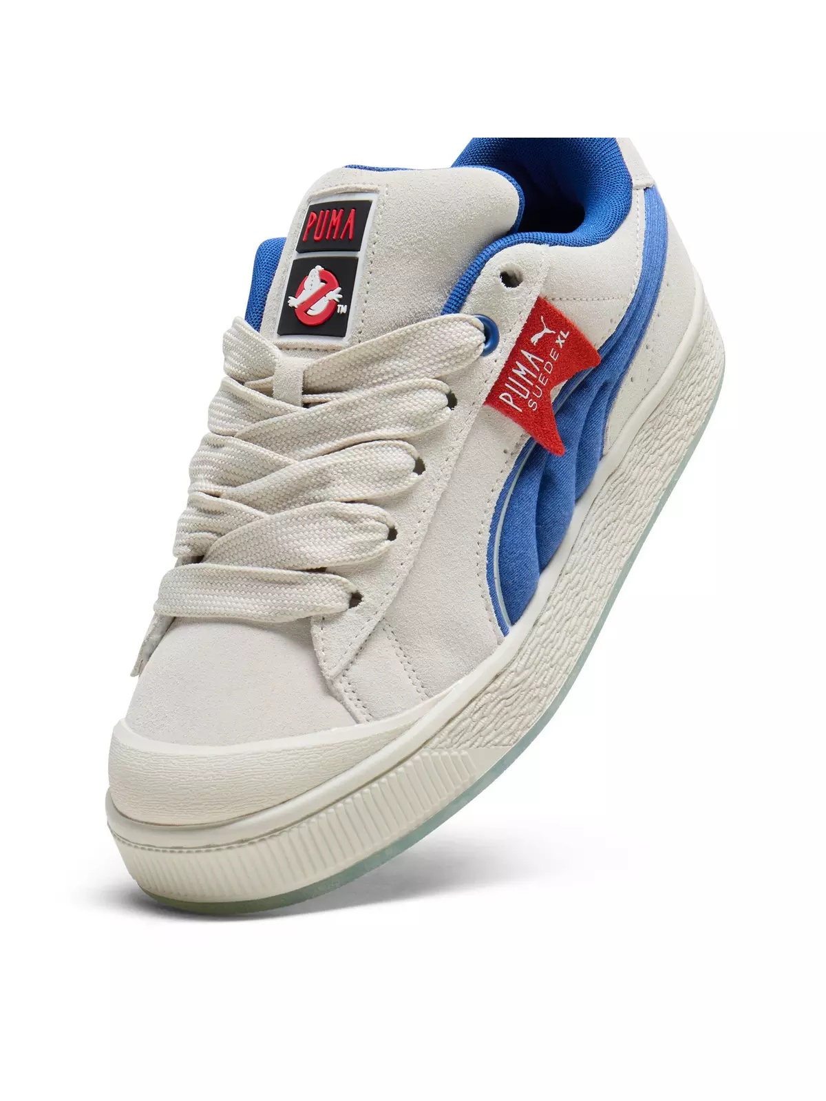 PUMA Suede XL Stay Puft "Warm White/Clyde Royal/PUMA Red" Men's Shoe - 5