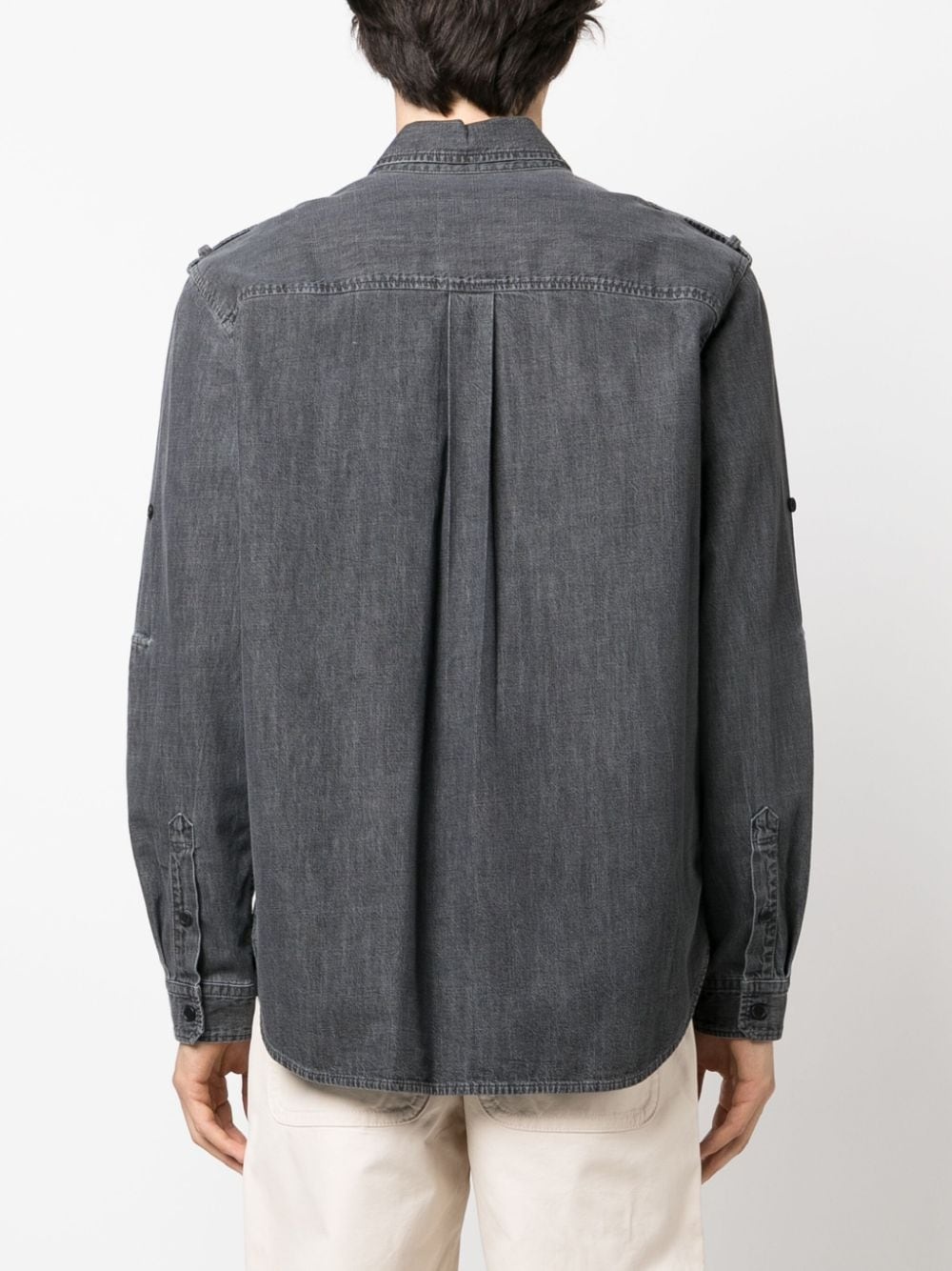 long-sleeve denim shirt - 4
