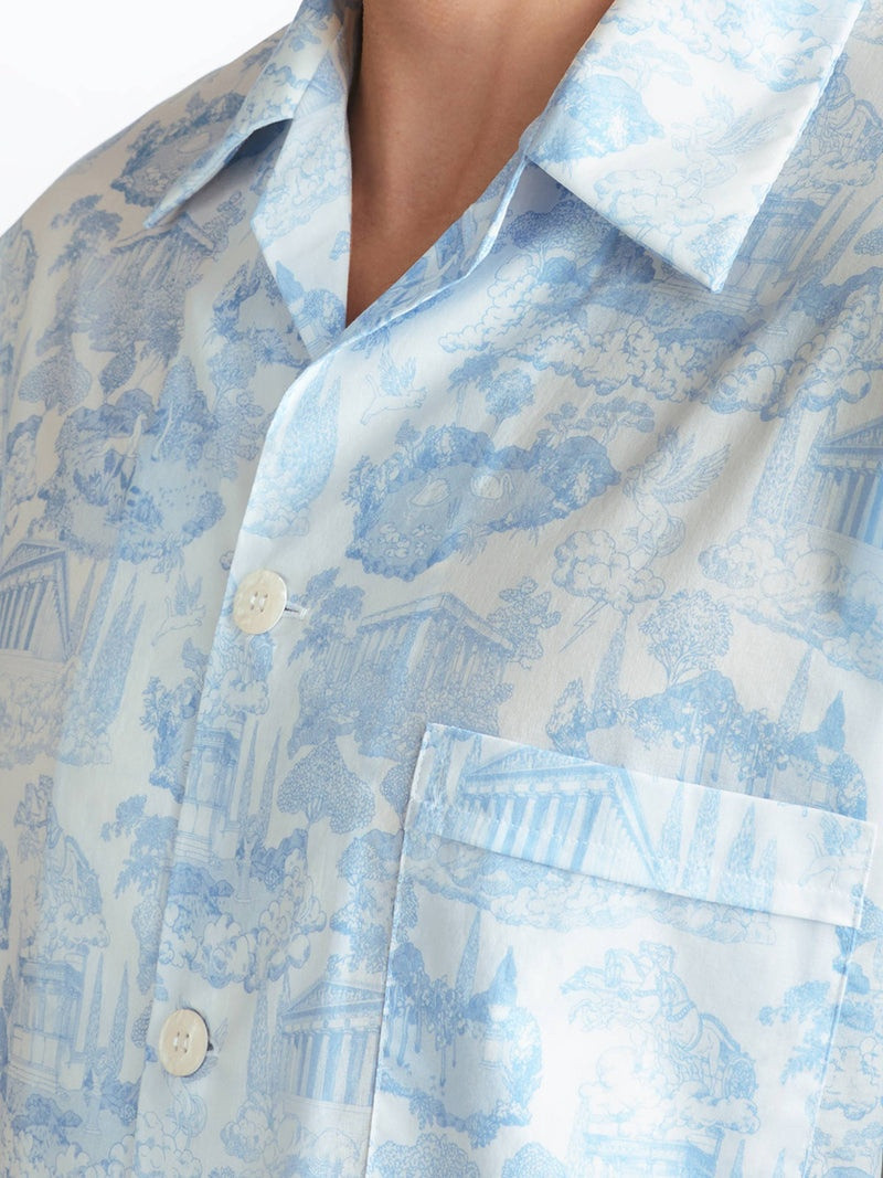 Derek Rose Men's Classic Fit Pajamas Ledbury 77 Cotton Batiste White outlook