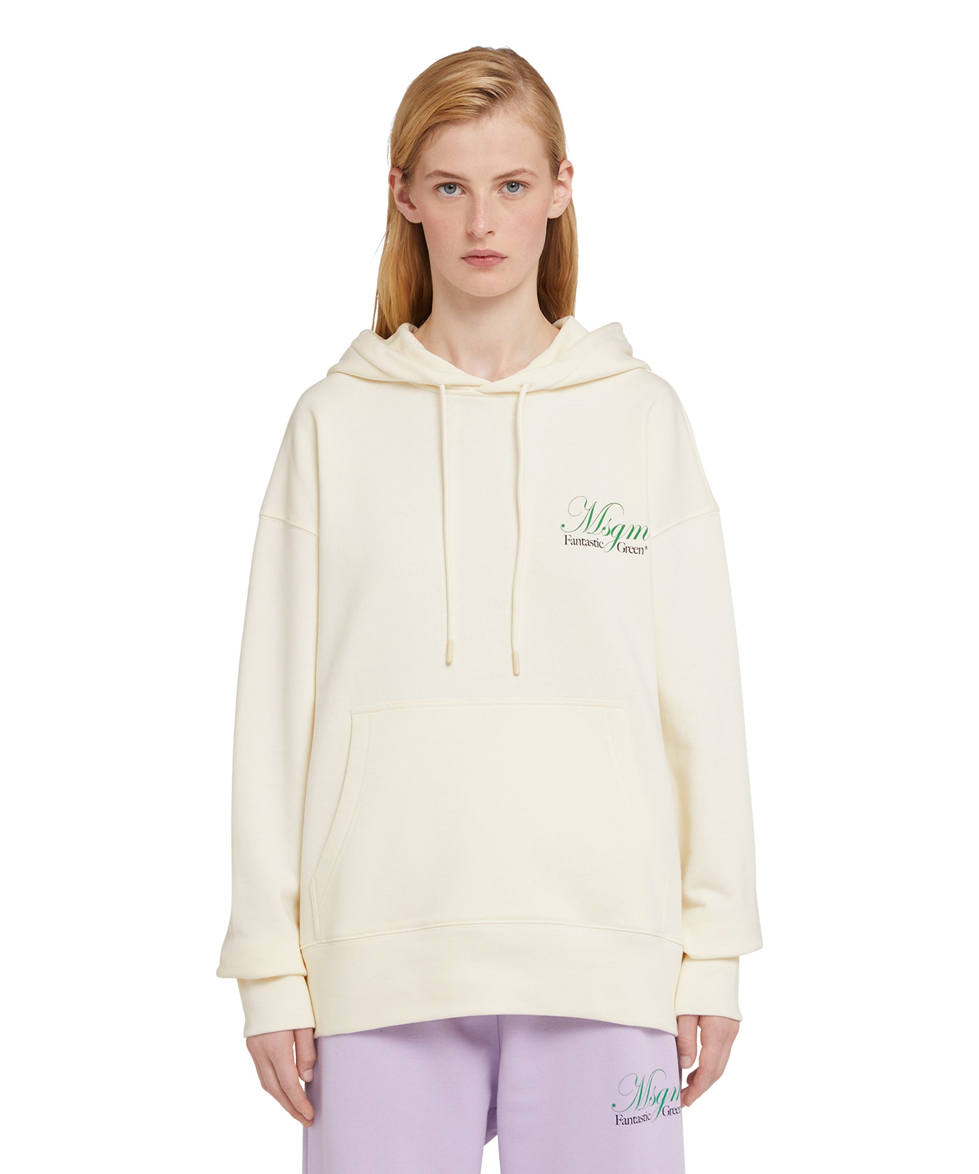 Organic cotton hooded sweatshirt from the MSGM Fantastic Green Capsule - 6
