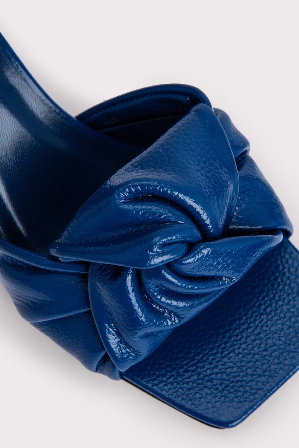 Lana Deep Blue Gloss Grained Leather - 6
