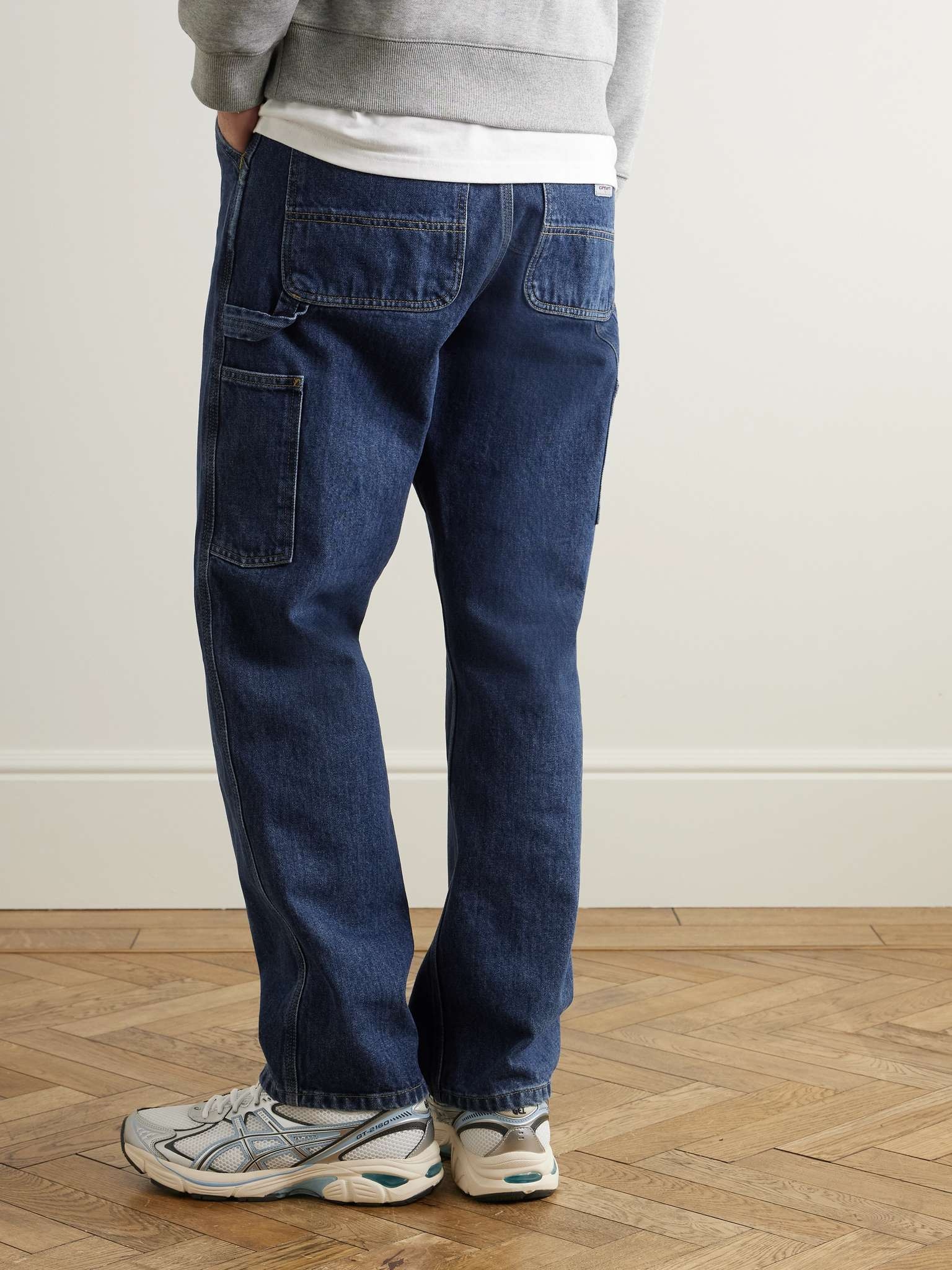 Single Knee Straight-Leg Jeans - 4