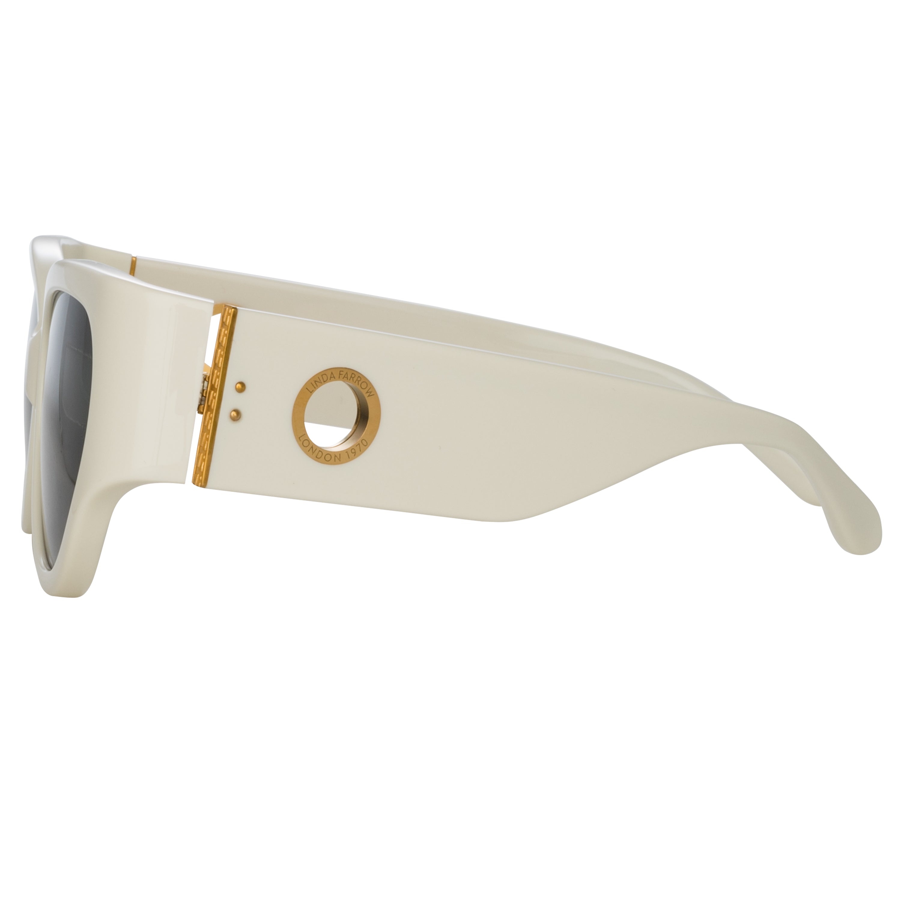 CONNIE CAT EYE SUNGLASSES IN WHITE - 5