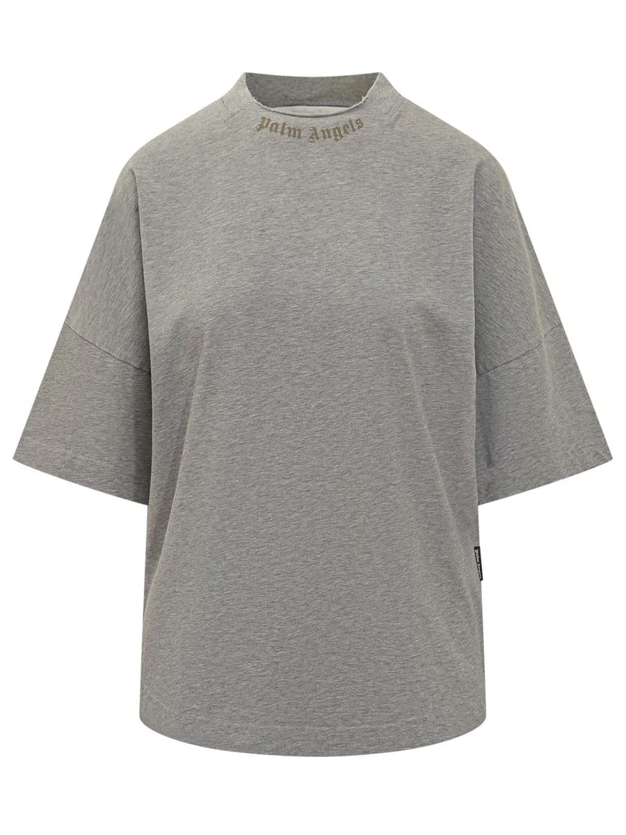 Palm Angels Palm Angels Grey Oversized T-Shirt - 1