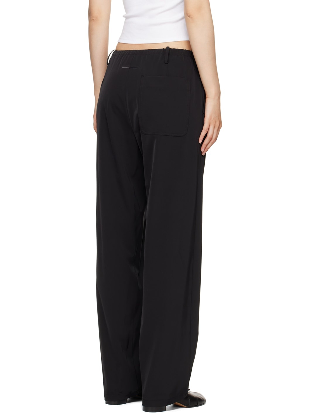 Black Drawstring Trousers - 3