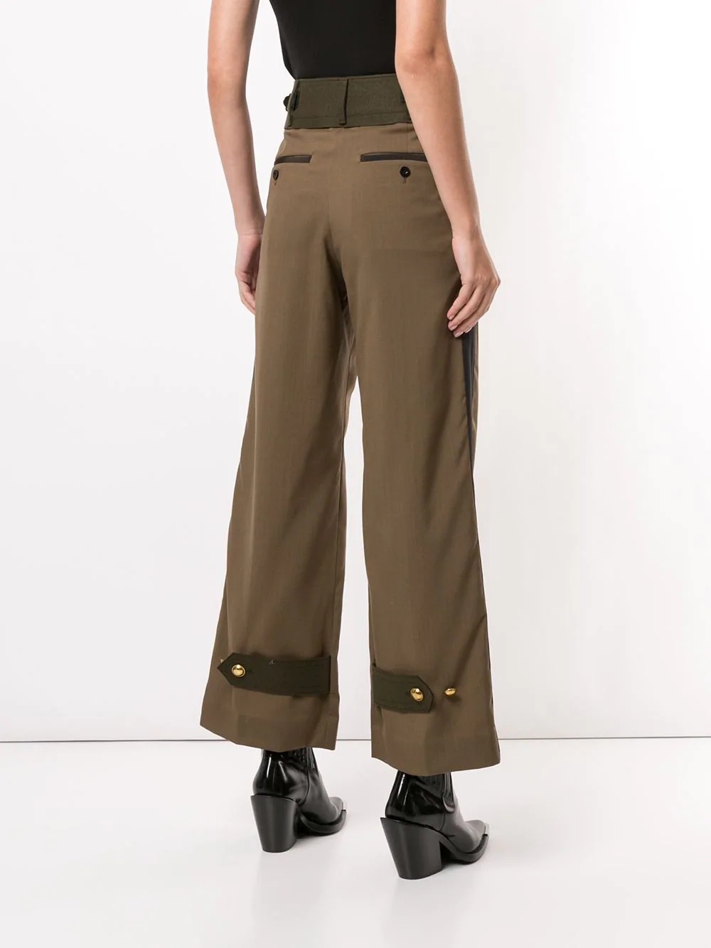 high-waisted wide leg trousers - 4