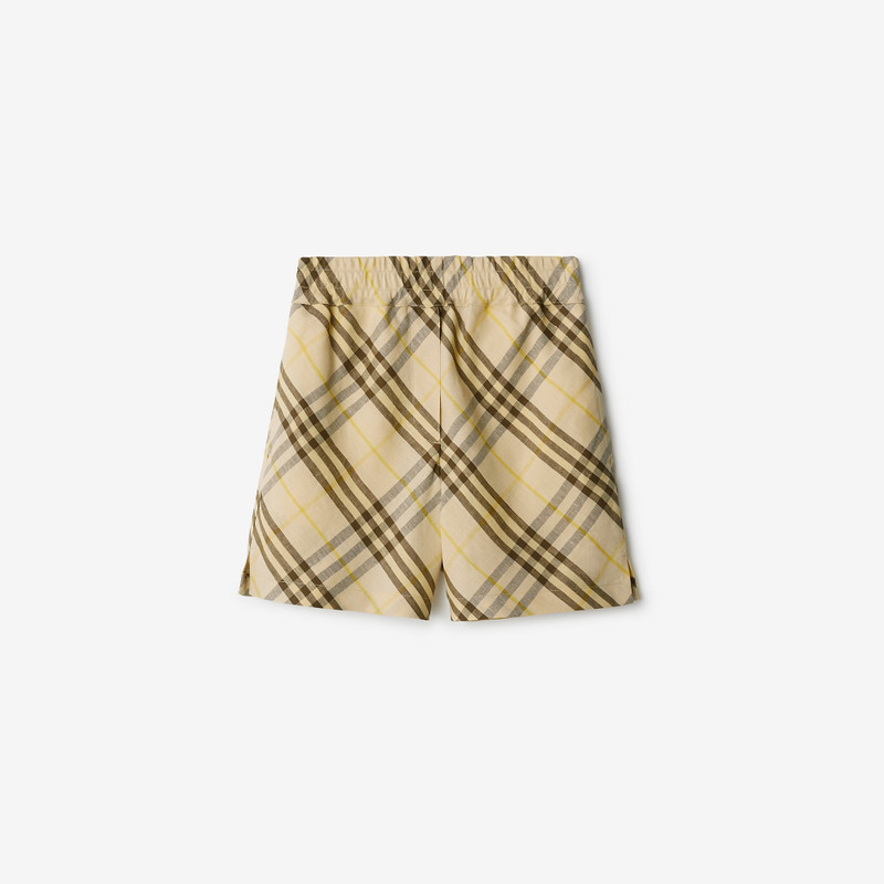 Check Linen Shorts 1