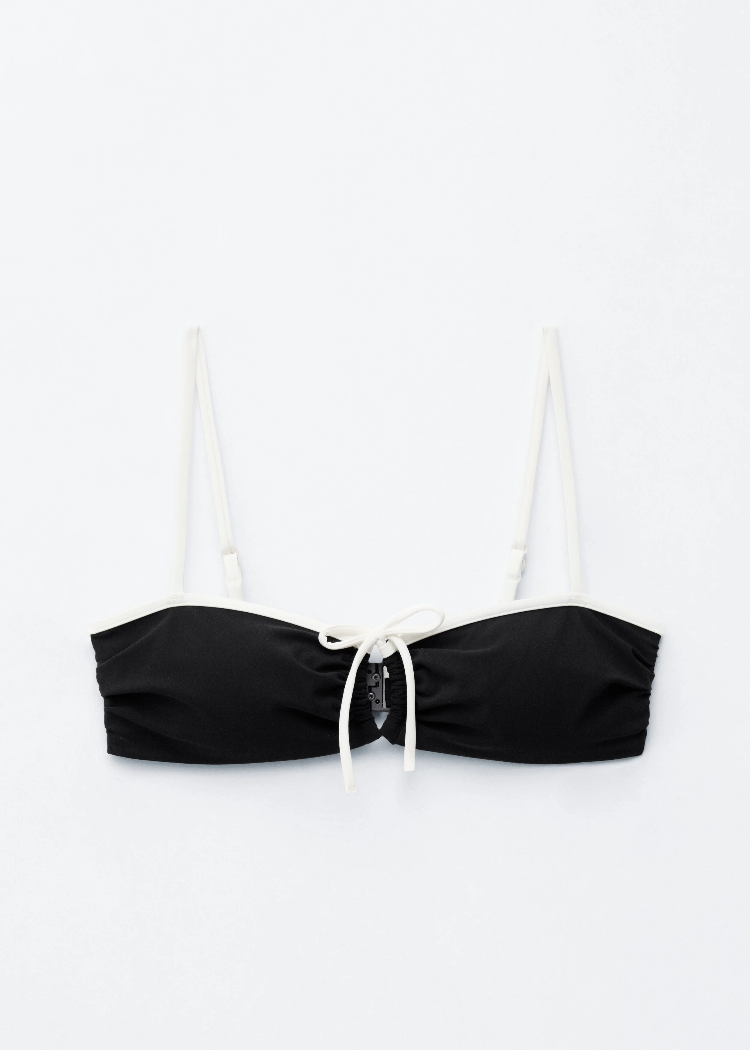 Tie-Front Bandeau Bikini Top - 1