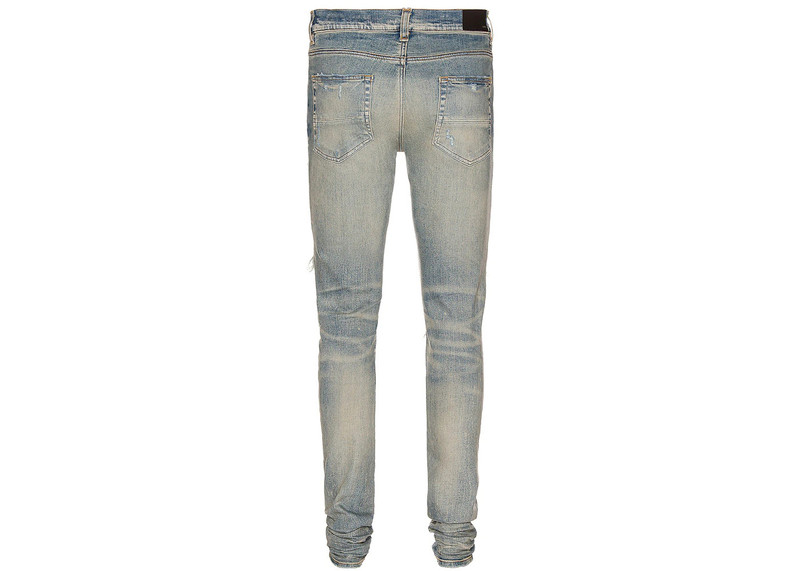 AMIRI AMIRI Plaid Trasher Skinny Fit Jeans Blue outlook
