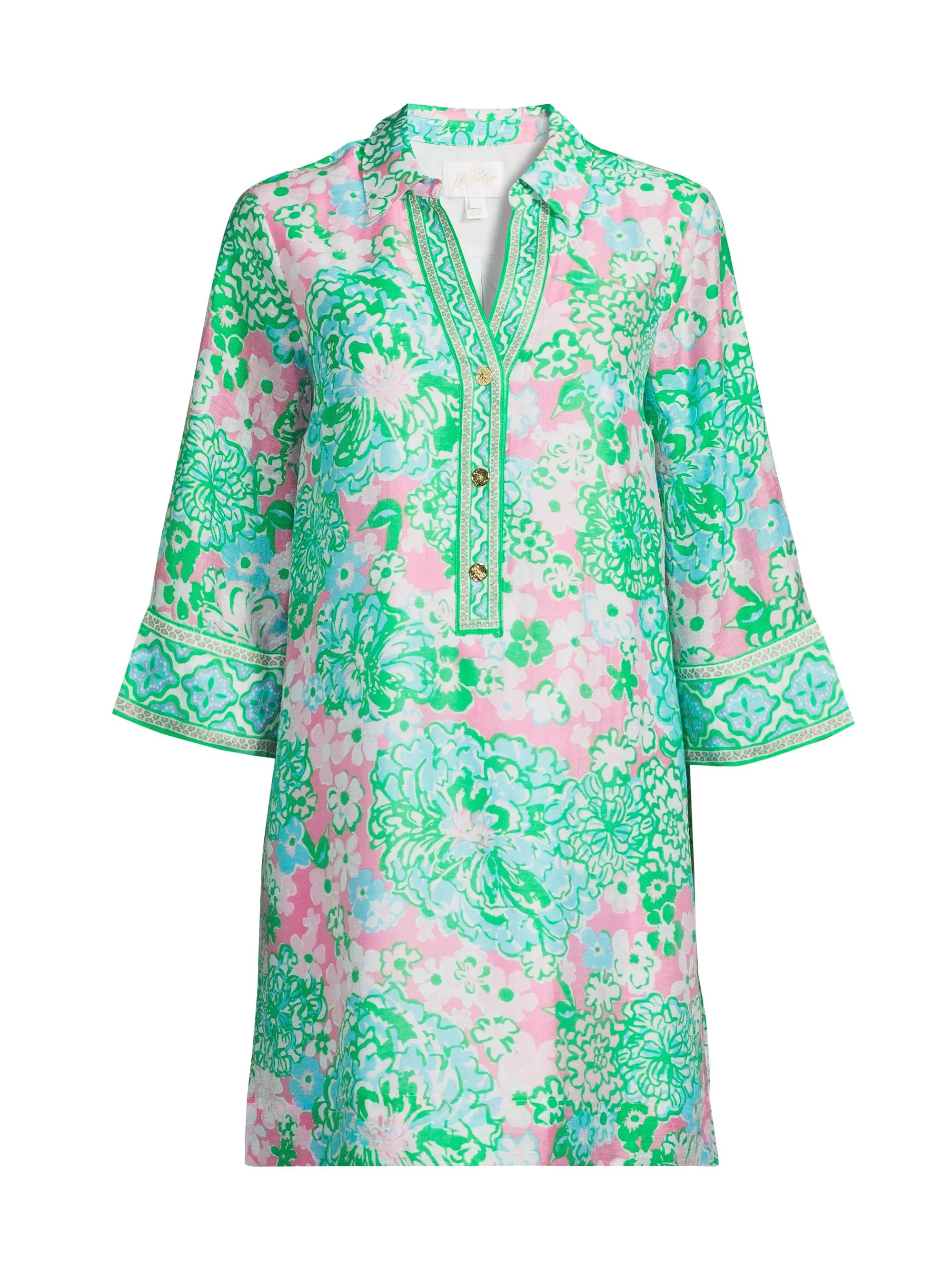 Women's Daphnie Plumes in Bloom Tunic Dress - Multi - 1