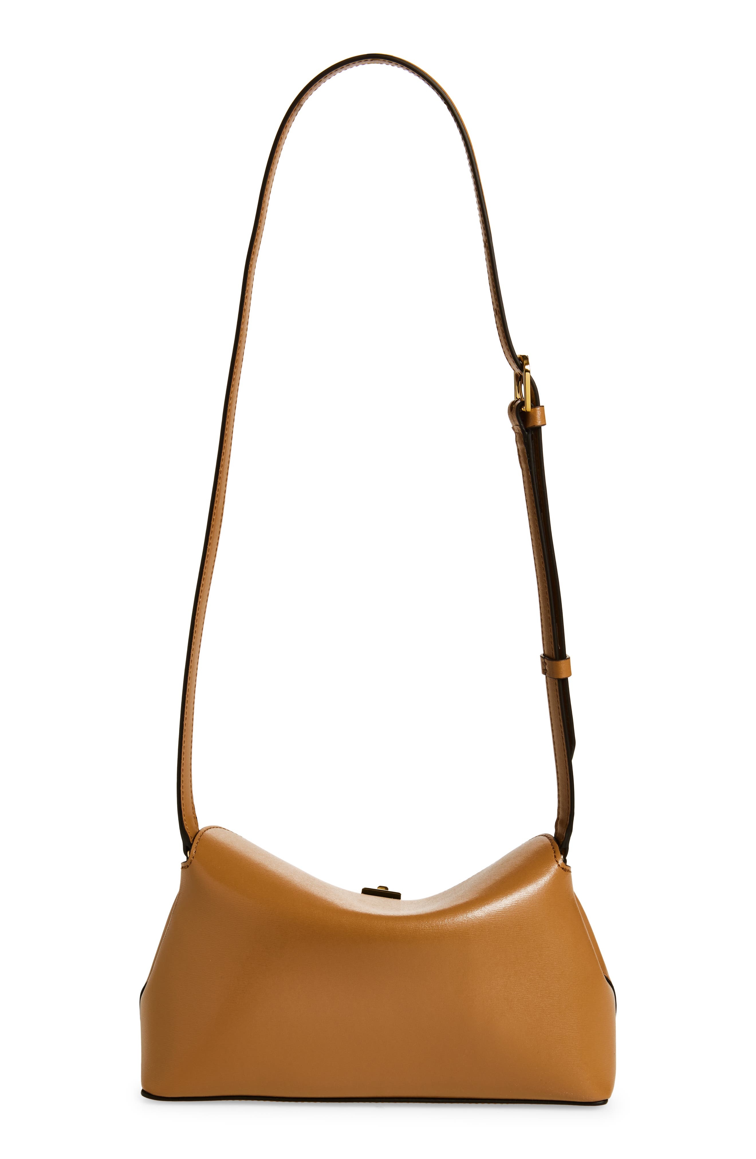 TOTEME Palmellata T-Lock Leather Clutch Crossbody in Camel at Nordstrom - 4