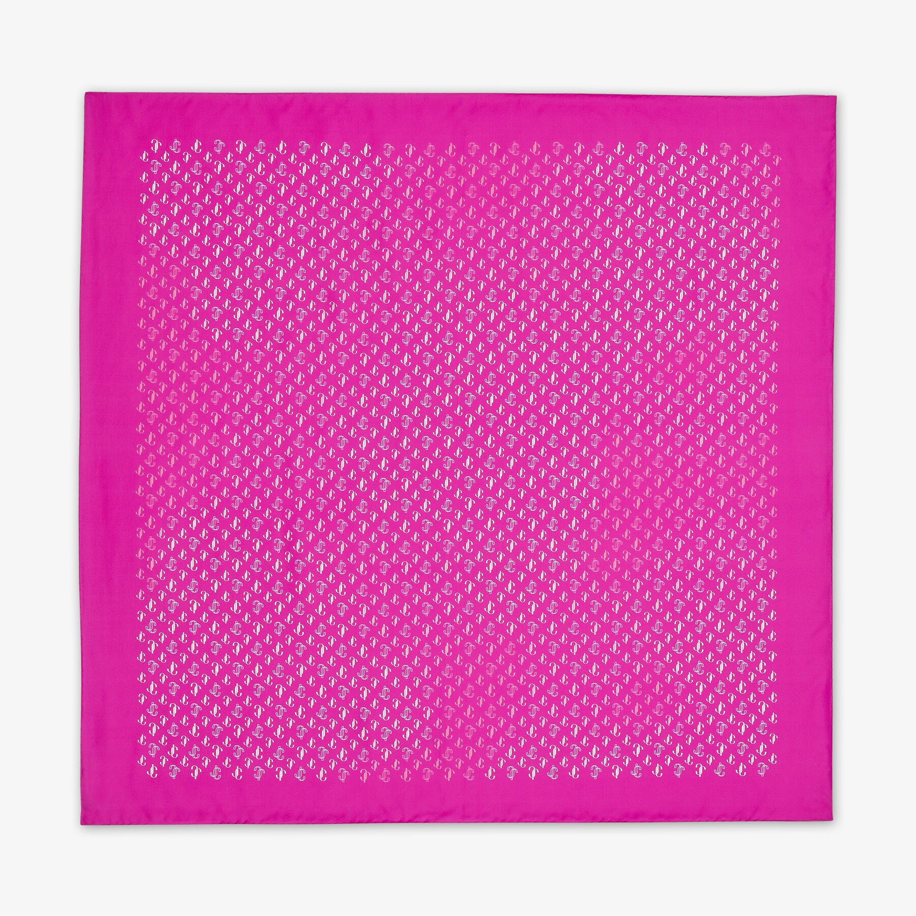 Reta
Fuchsia JC Monogram Printed Silk Foulard - 2