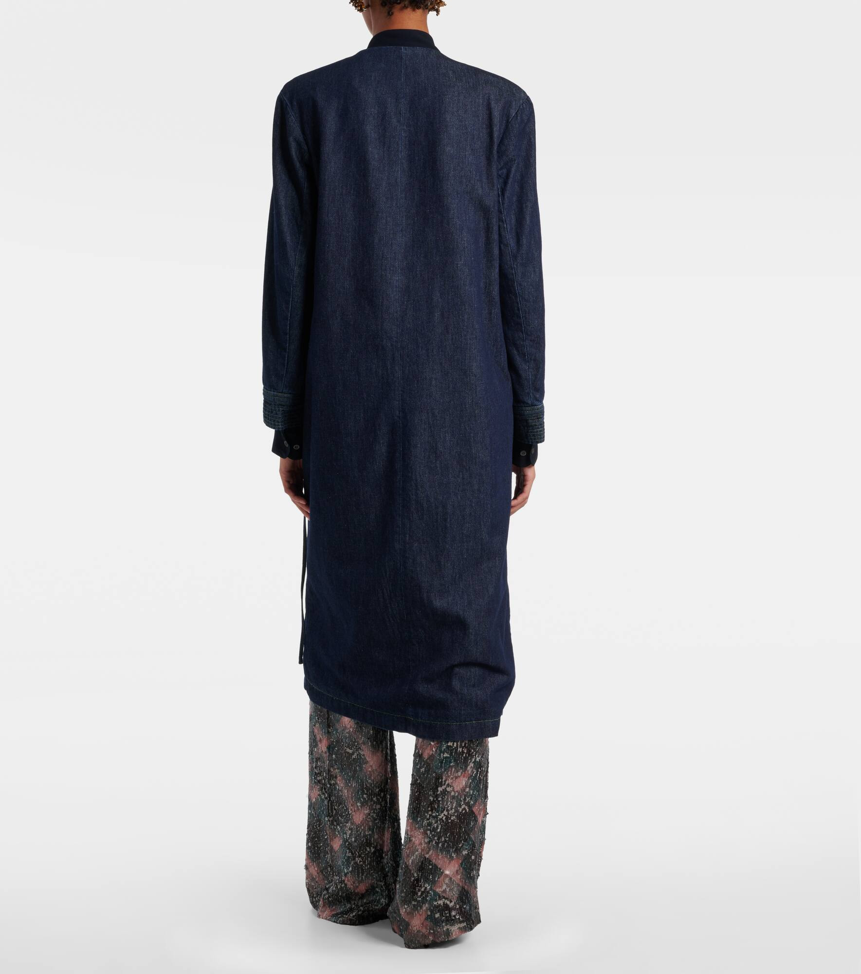 Denim wrap coat - 3