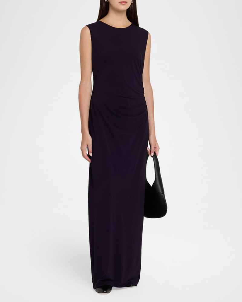 Sleeveless Jersey Column Gown 4