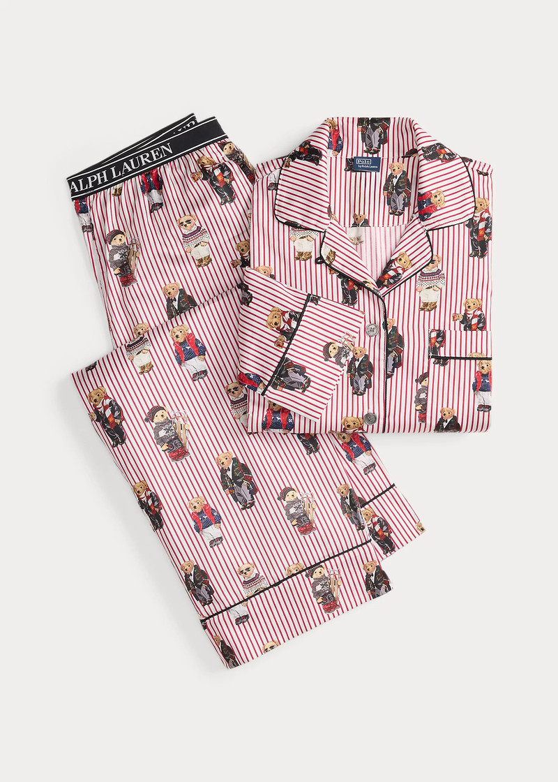 Polo Bear Cotton Sateen Pajama Set 1