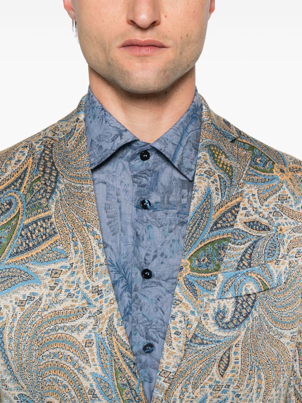 paisley-print blazer - 5
