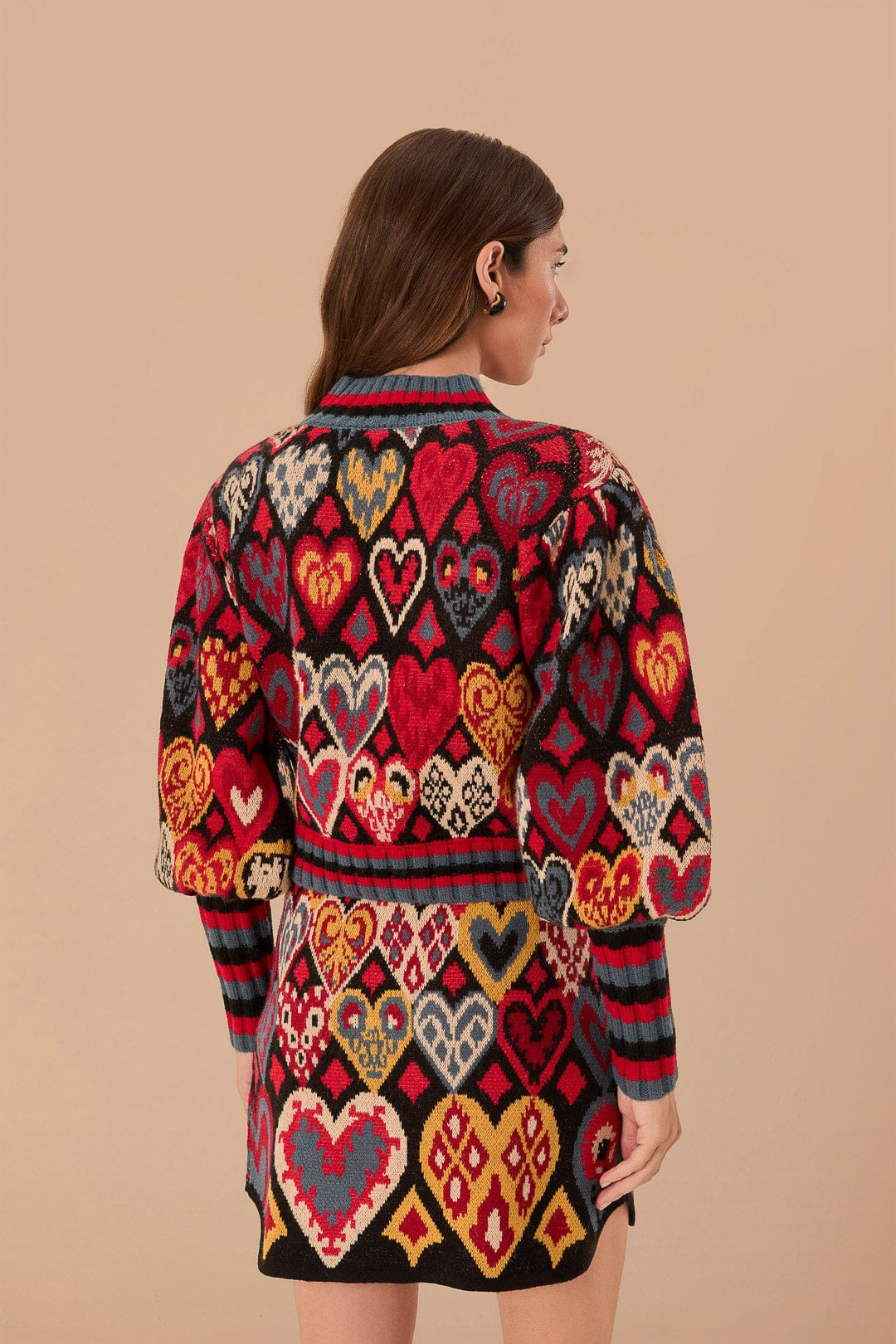 Black Hearts Ikat Knit Sweater - 3