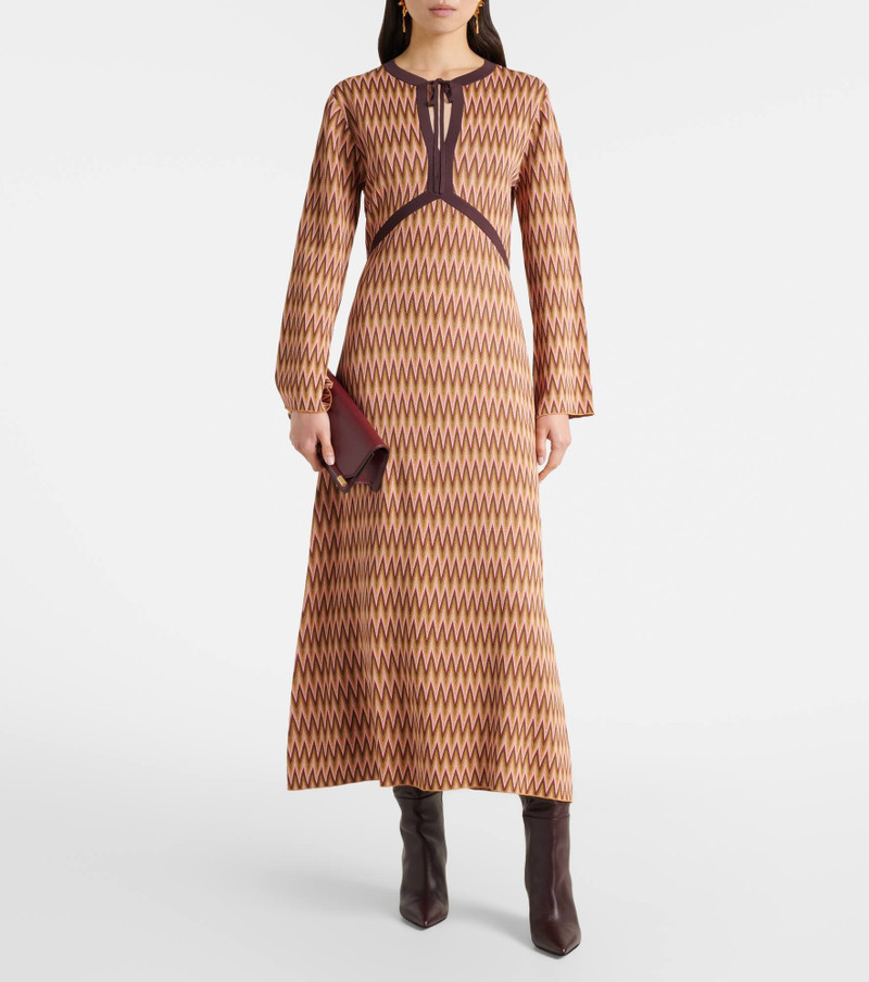 RIXO Pamela jacquard midi dress outlook