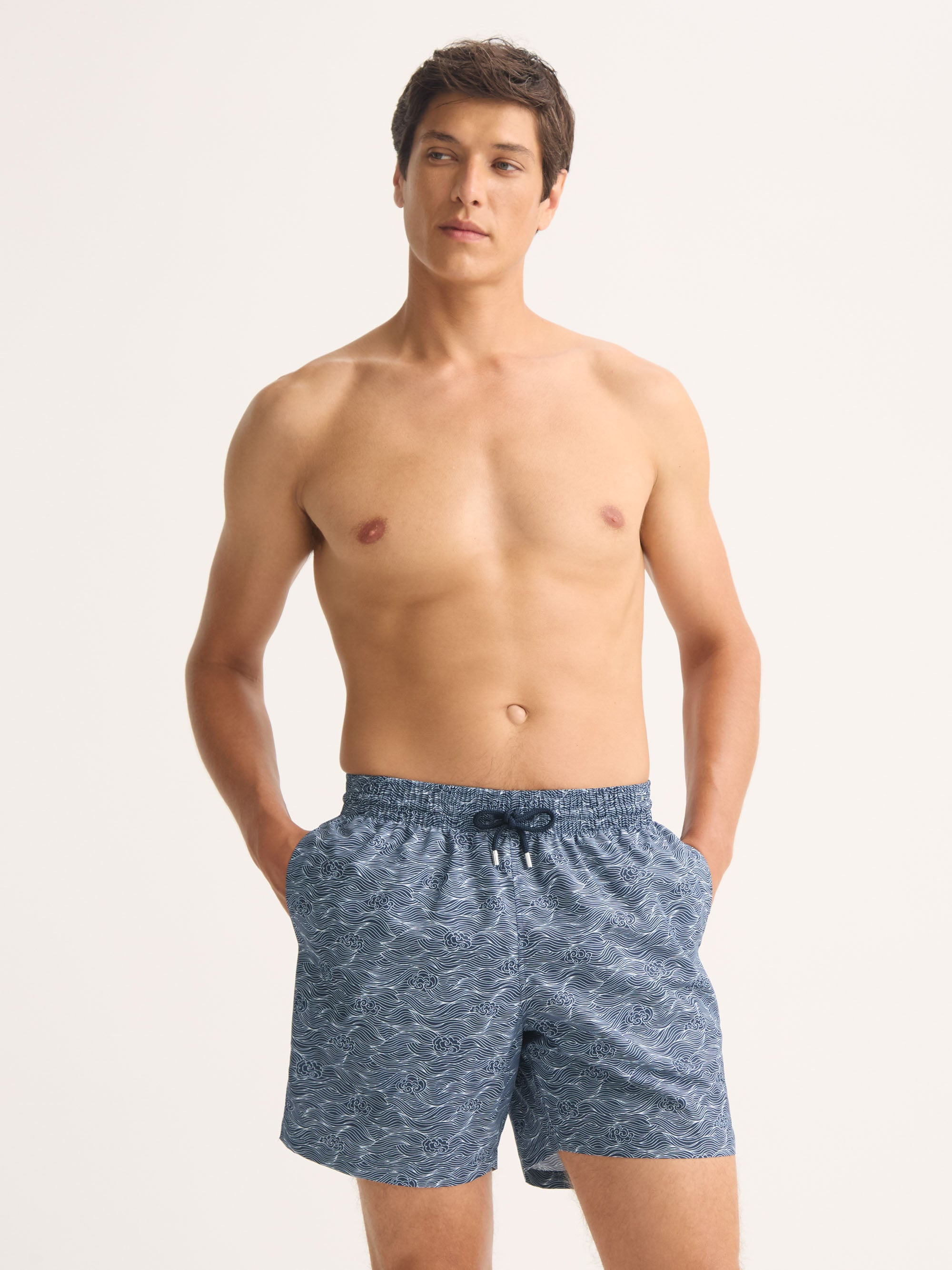Men's Swim Shorts Maui Navy Blue Night Sky - 4