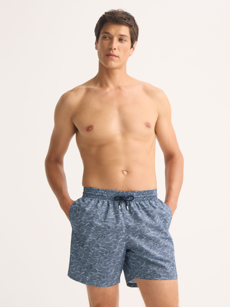 Maui Swim Trunks Navy Blue Night Sky 4