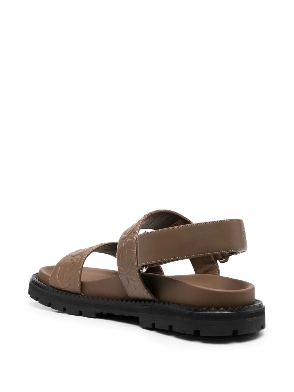 Gancini debossed sandals - 3