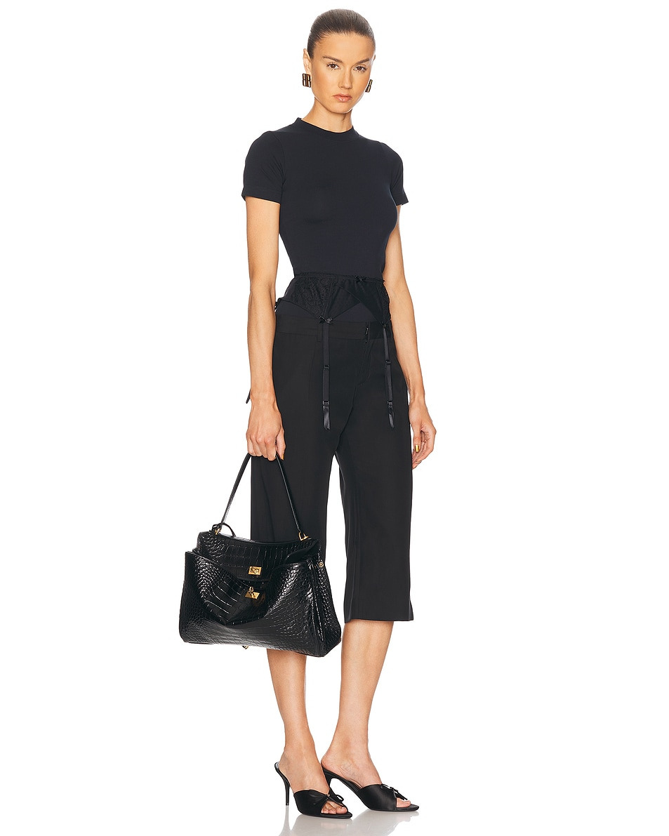 Rodeo Embossed Croc Medium Top Handle Bag - 2