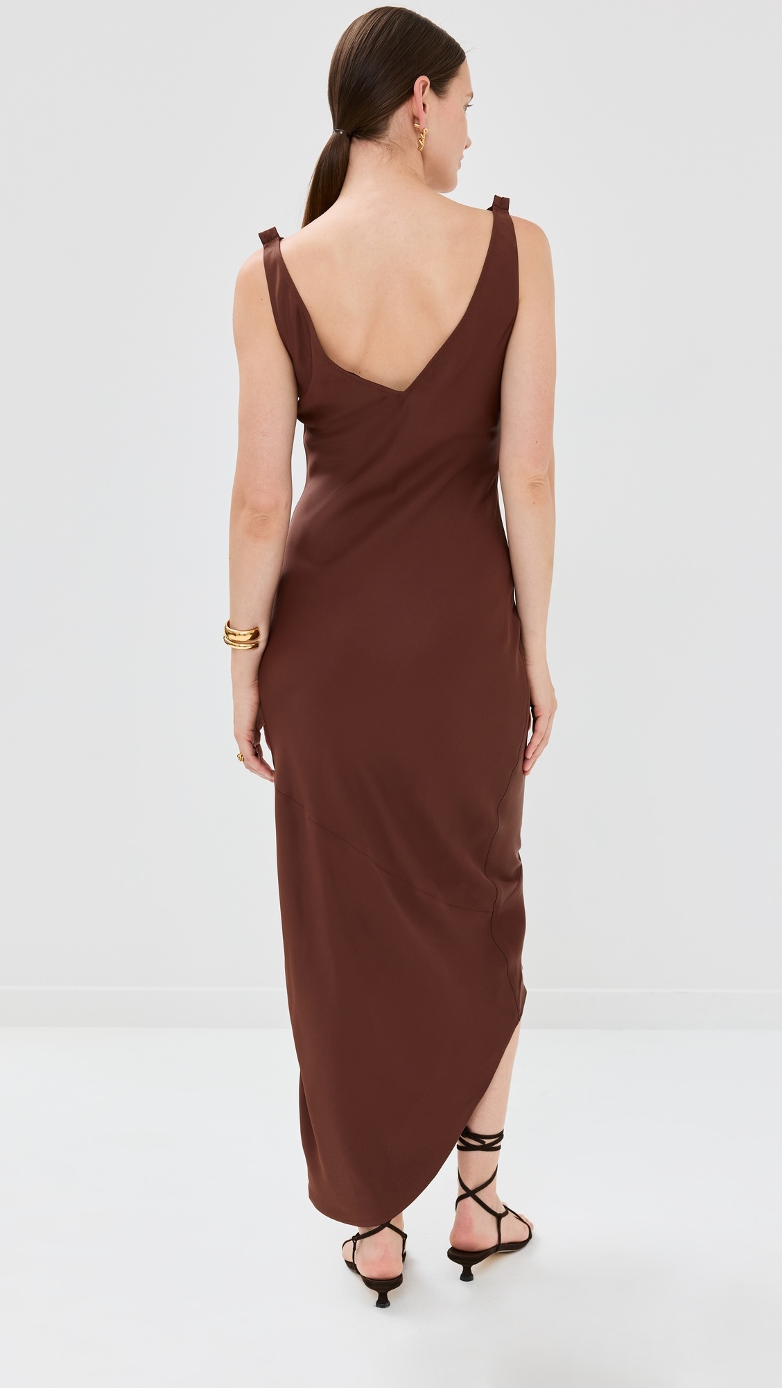 V Neck Sleeveless Midi Dress - 2