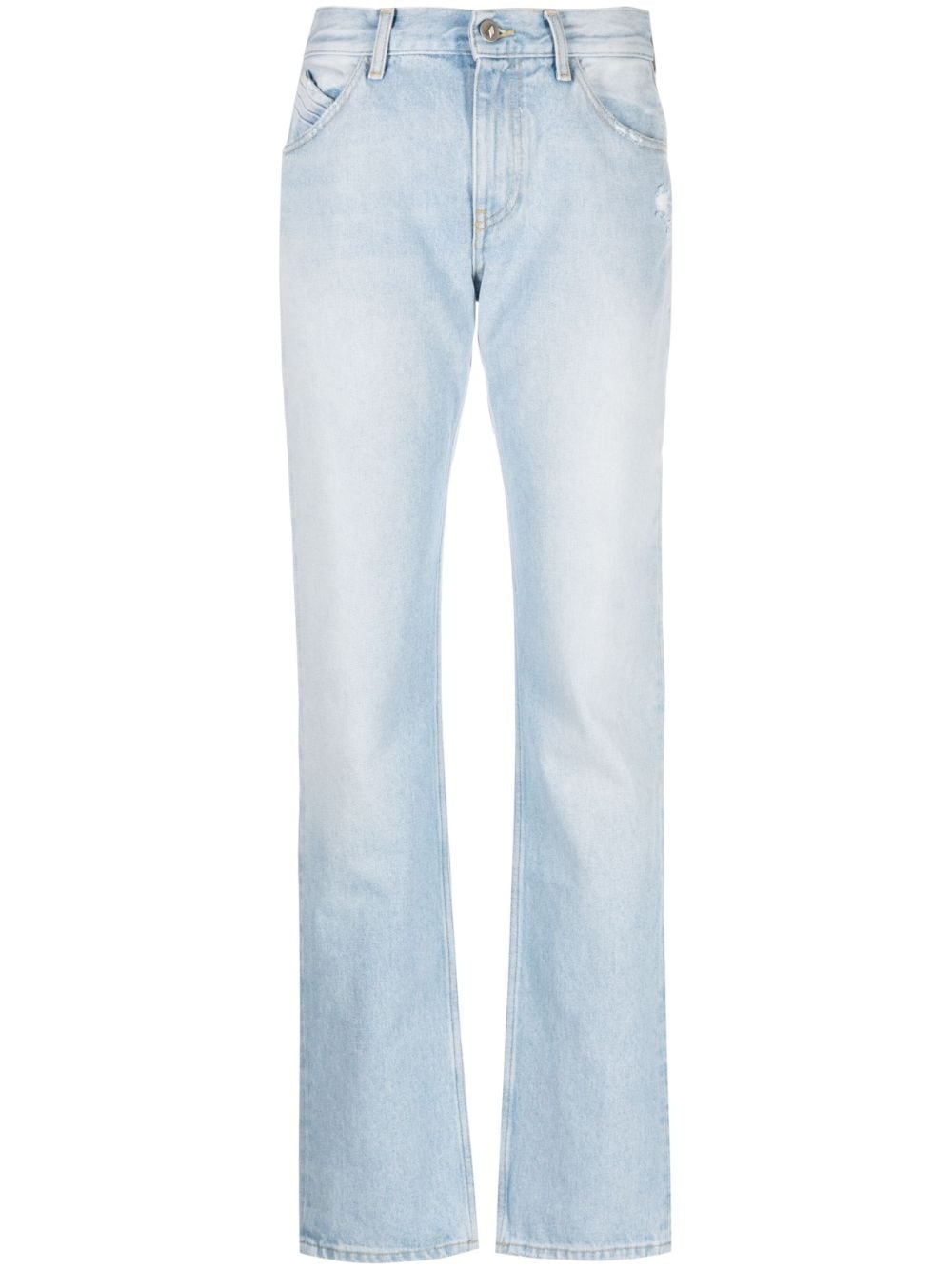 high-waisted straight-leg jeans - 1