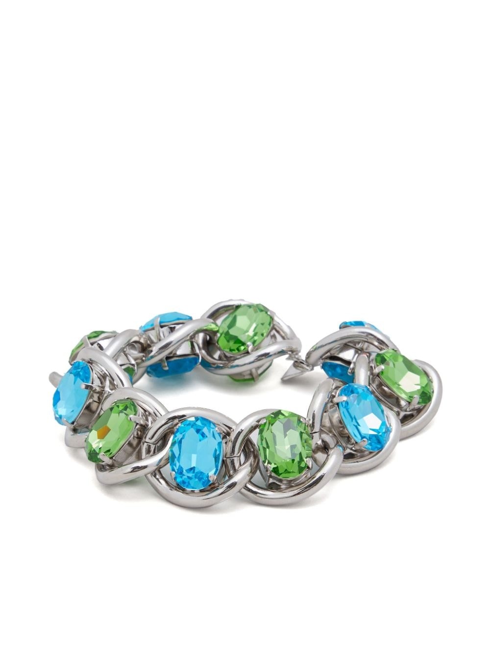 crystal-embellished chain bracelet - 1
