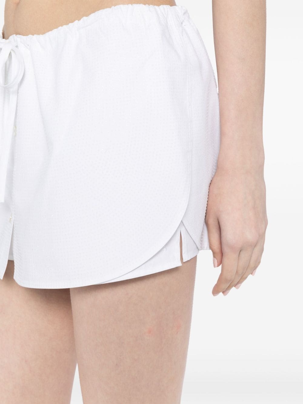 crystal-embellished cotton skort - 5