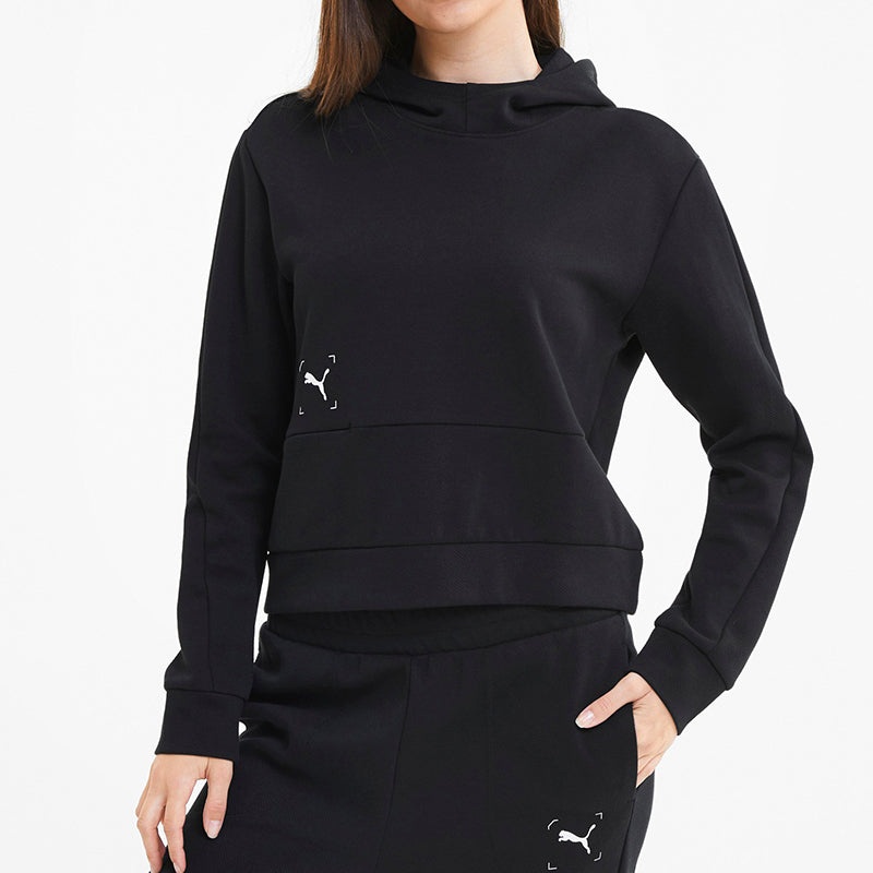 (WMNS) PUMA Nu-Tility Hoodie 'Black White' 585257-01 - 3