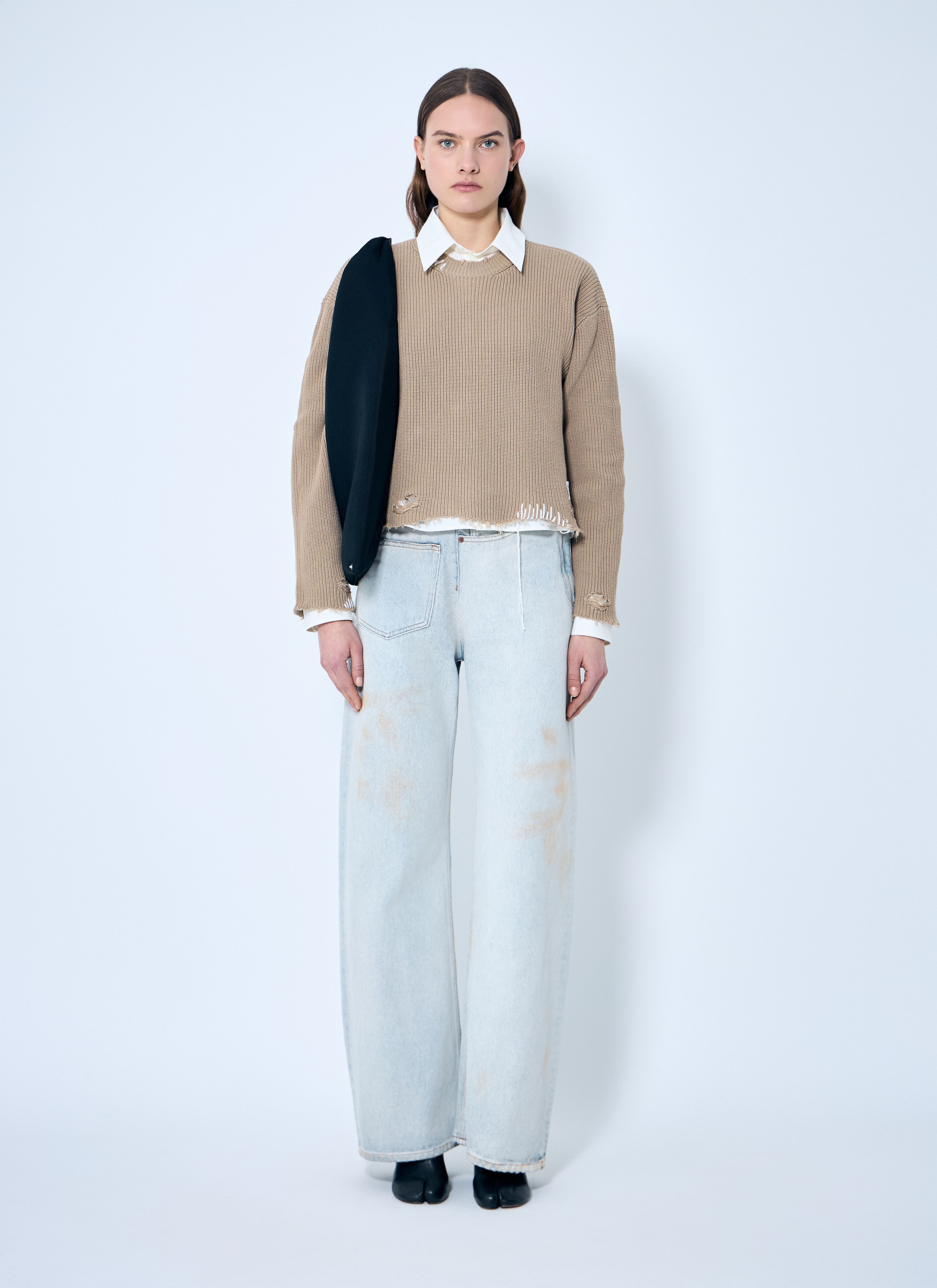 Distressed Knit Sweater - 2