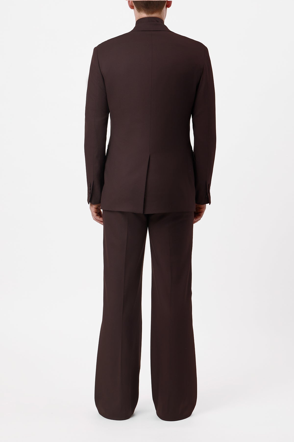 Vista Pant in Chocolate Superfine Wool - 4