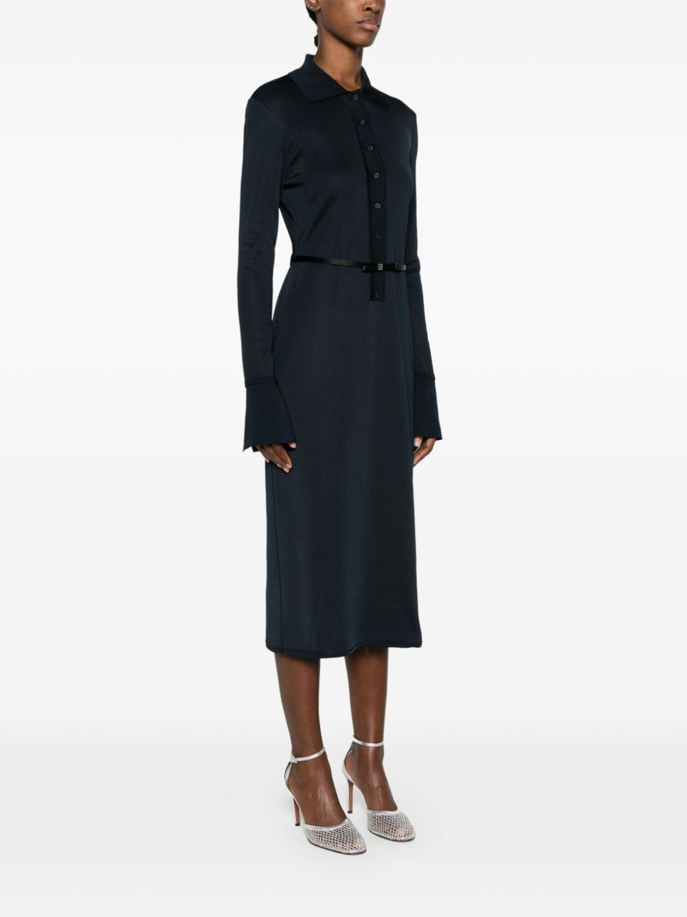 Givenchy belted polo-collar midi dress | REVERSIBLE