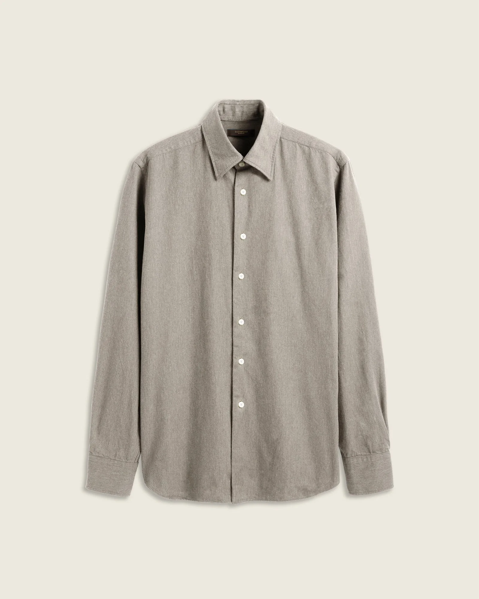 Regular fit mélange cotton twill shirt - 1