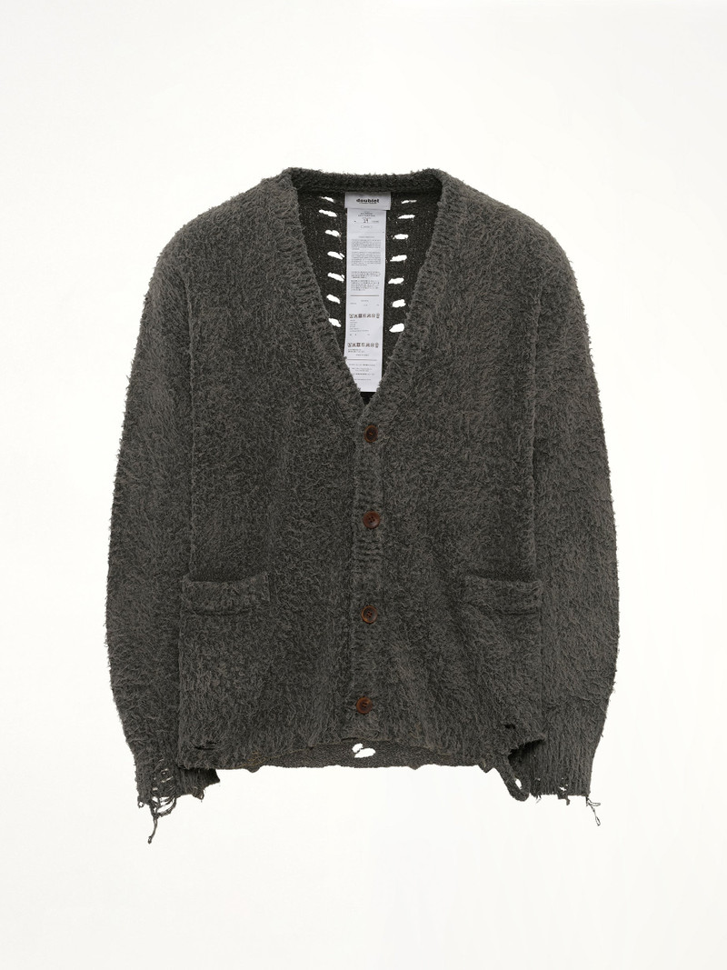 doublet Backbone Knit Cardigan in Grey outlook