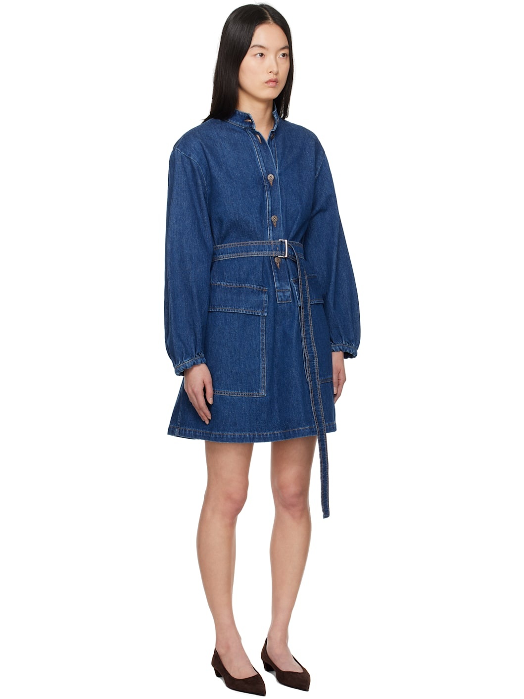 Blue Euro Denim Minidress - 2