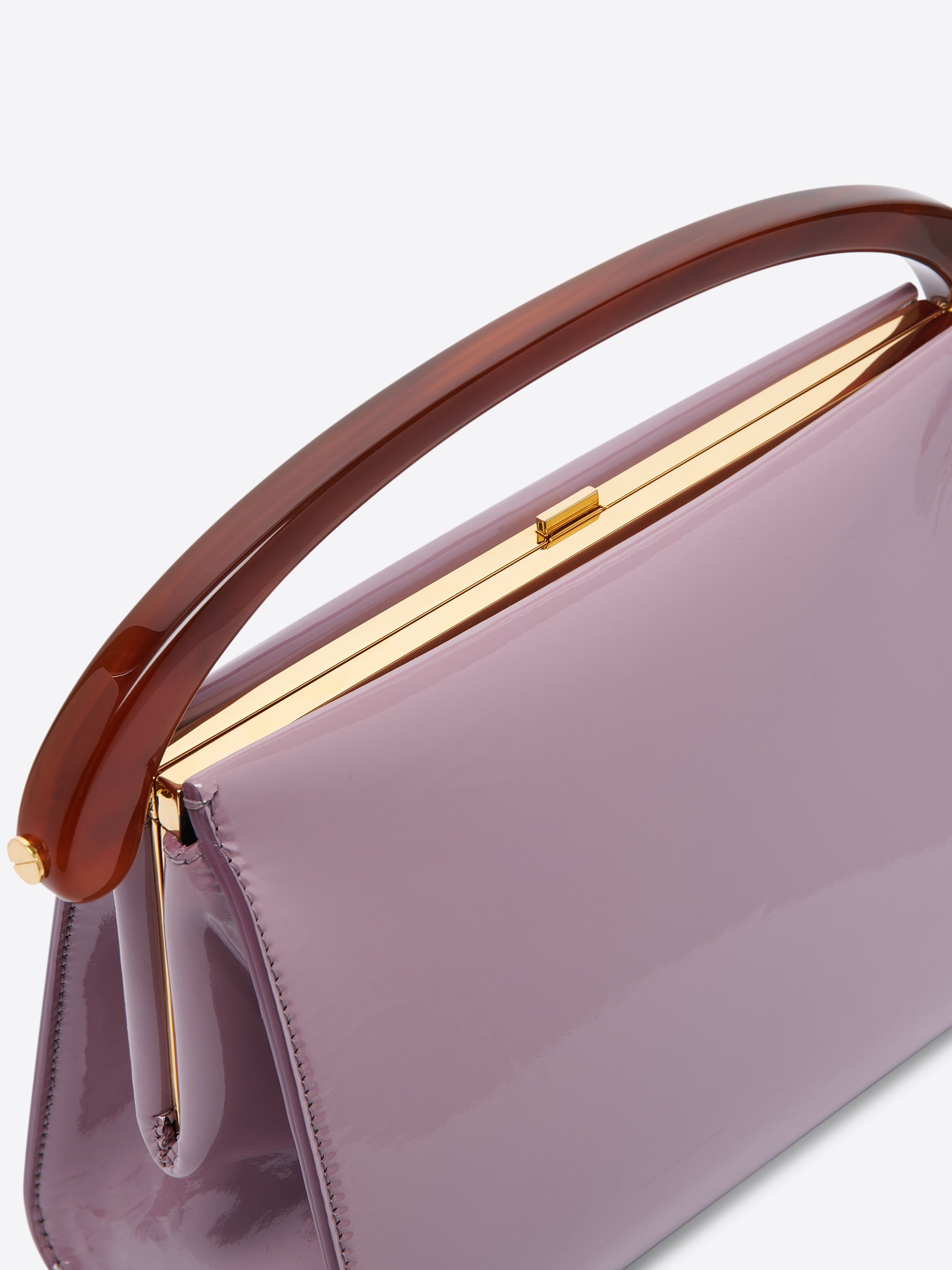 Patent Leather Tote Bag in Brown - Dries Van Noten