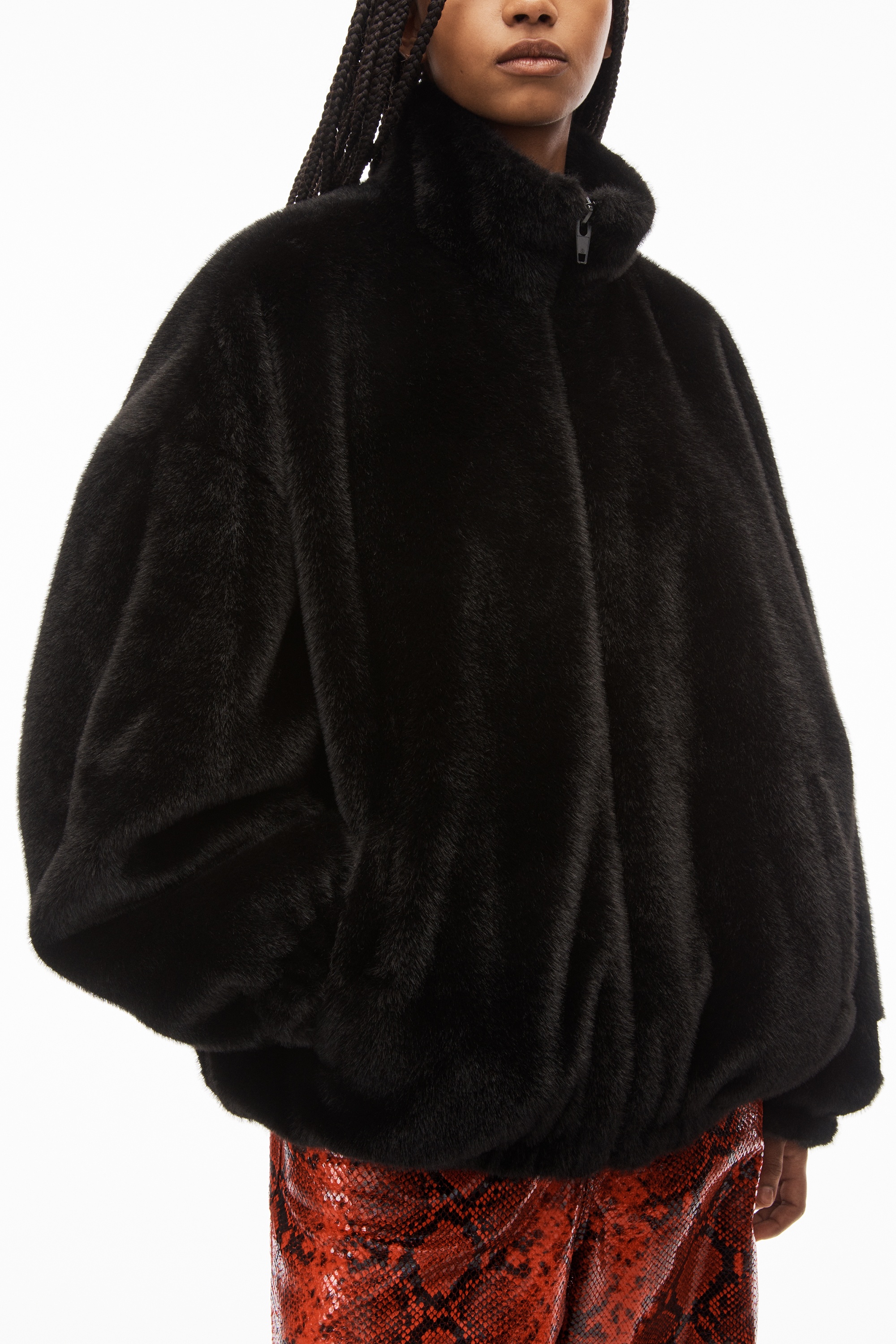 faux fur track jacket - 3