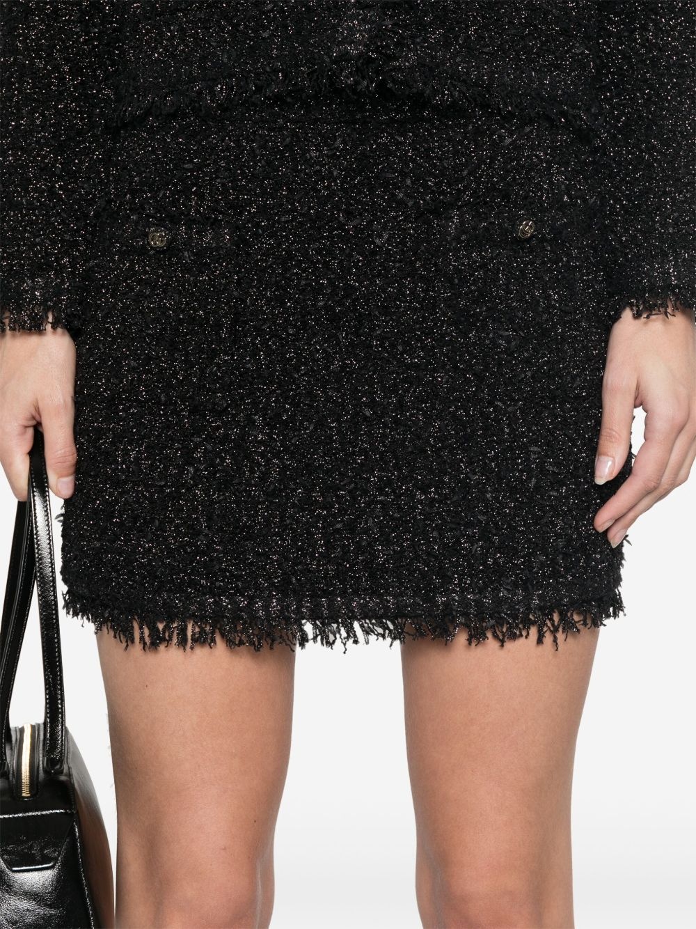 lamé mini skirt - 5