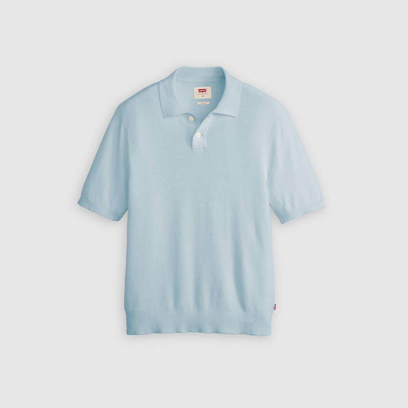 COTTON LINEN SWEATER KNIT POLO SHIRT 1